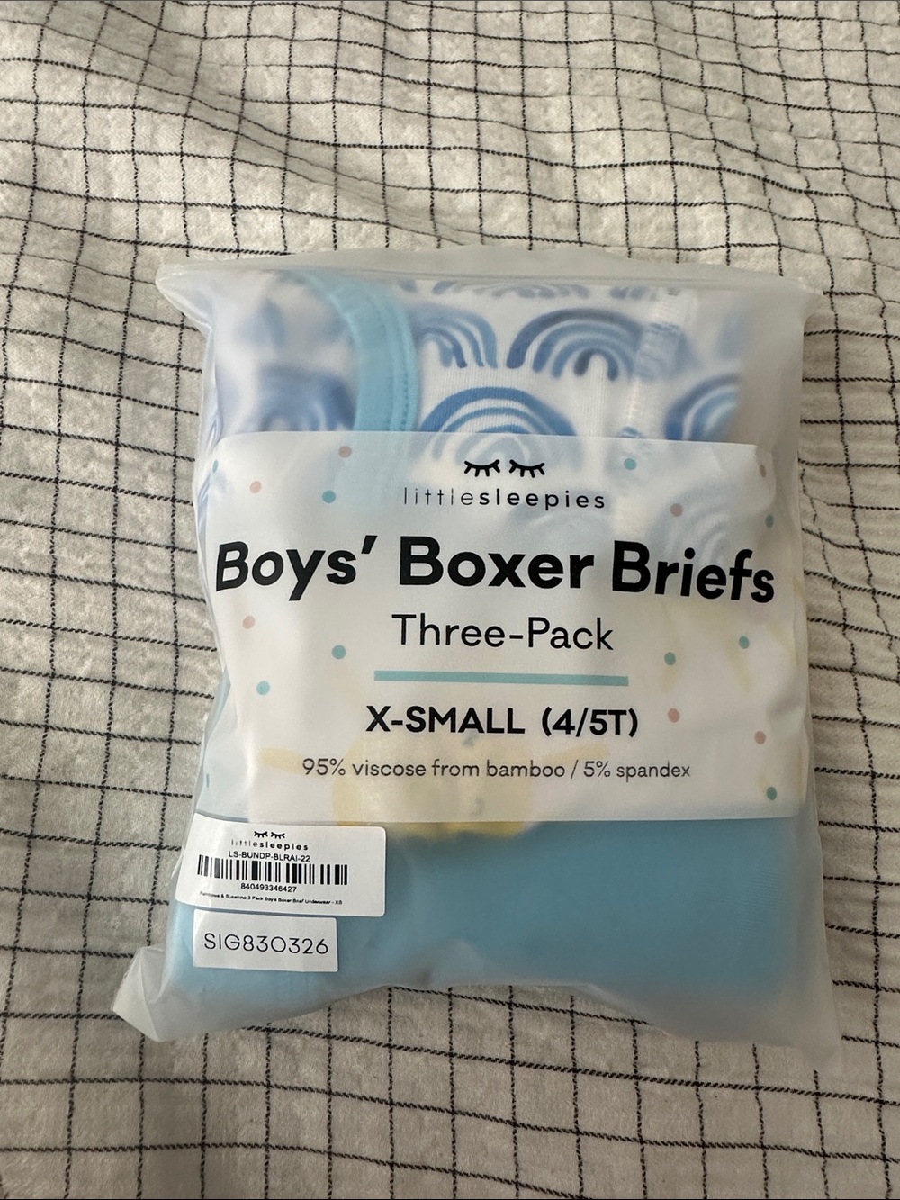 littlesleepies Boys' Boxer Briefs Three-Pack - Blue/White